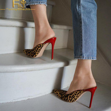 Sandálias de salto stiletto com estampa de leopardo, ponta em lápis para mulheres, sapatos femininos elegantes para verão, 2021 us 16 fsj 2024 - compre barato