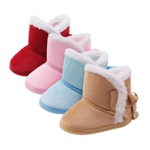 Fashion Winter Baby Shoes Snow Boots Warm First Walkers Infants Girls Sweety Princess Shoes  Soft  Non-slip Shoes Footwear 2024 - buy cheap