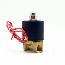 2W025-08 2 Positions 2 Way Solenoid Valve AC220V AC110V DC24V Brass Body Valve 2024 - buy cheap