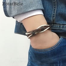 Conjunto de 6 pulseras de cuero genuino para hombre y mujer, pulsera masculina de cuero genuino, SF246 2024 - compra barato