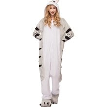 Conjunto de pijamas feminino kigurumi chi, pijamas de inverno com desenho de animal e gato 2024 - compre barato