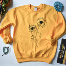 Sunflowers Print Women Sweatshirts Plus Size Womens Clothing Causal Floral Print Women Jumpers Pullover Hoodie Drop Shipping 2024 - buy cheap