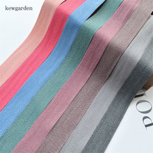 Kewgarden-cintas de algodón suave hechas a mano, lazo para el pelo, broche, pendientes, accesorios, 5 yardas, 1 "25mm 2024 - compra barato