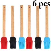 6pcs Detachable Silicone Baking Tray Bread Chef Pastry Oil Butter Paint Brush Barbecue Brush Silicone Baking Barbecue Tool 2024 - buy cheap