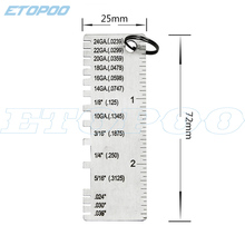 1Pcs mini stainless steel weld inspection ruler thickness gauge weld inspection gauge measuring tool 2024 - buy cheap