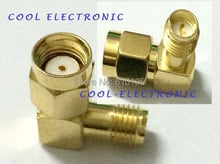 20pcs/lot Gold Plated  Right Angle RP-SMA Female to RP-SMA Male RF Adapter Connector 2024 - buy cheap