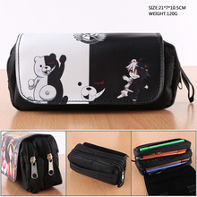 Capa para maquiagem danganronpa monokuma, estojo para cosméticos de estudante, bolsa para lápis de papelaria com zíper duplo 2024 - compre barato