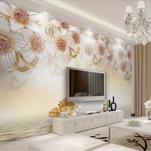 wellyu Custom wallpaper 3d photo murals stereo jewelry flower swan background wall papers home decor papel de parede wallpaper 2024 - buy cheap