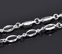 DoreenBeads Silver color Oval and Round Links-Opened Chain Necklace 20x7mm,6mm,1M,sold per pack of 1 2024 - buy cheap
