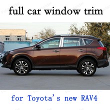 full Window Trim Car Exterior Accessories Decoration Strips for T-oyota new RAV4 Stainless Steel car stying 2024 - buy cheap