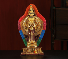 Vestíbulo del Salón Familiar de gran tamaño, 38CM, talismán de protección tibetano QIAN SHOU GUANYIN, Buda dorado 2024 - compra barato