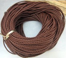 Wholesale 100meters Brown Braided cord Beading Cord Finding , Jewerly Cord,3MM 2024 - buy cheap