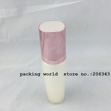 100ml pearl white acrylic   press pump lotion.emusion bottle,cosmetic container,press pump bottle with pink lid ,Cosmetic bottle 2024 - buy cheap