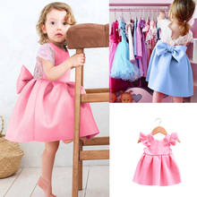 Toddler Baby Girls Bowknot Backless Dress Princess Outfits Clothes Lace Dress girls dress vestido  kids dresses for girls 2024 - buy cheap
