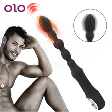 OLO Anal Sex Toys for Men Women Heating Anal Vibrator Anal Plug Anal Long Beads Prostate Massager Butt Plug for Beginner 2024 - buy cheap