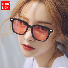 LeonLion New Fashion Square Sunglasses Women Vintage Rice Nail Sun Glasses Candy Lens Oculos Feminino Lentes De Sol Mujer 2024 - buy cheap