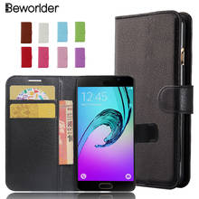 Beworlder For Samsung Galaxy A5 2017 Case A520 Lichee Pattern Card Slots Wallet Phone Cover PU Leather Case For Samsung A520 2024 - buy cheap