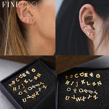 Fashion Gold Color A-Z Alphabet Letter Stud Earrings Set Tiny Initial Earrings for Women Girls pendientes Boucle D'oreille 2024 - buy cheap