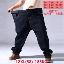 Large size large size men's jeans 9XL 10XL 11XL 12XL pants autumn pants stretch straight 50 54 56 58 jeans stretch black large s 2024 - buy cheap