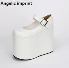 Angelic imprint woman mori girl lolita cosplay shoes lady super high wedges heels Pumps women princess dress party shoes 33-47 2024 - buy cheap