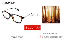 CONWAY 2017 monturas de lentes mujer очки оправа для женщин прозрачные линзы очки oculos grau близорукость очки прозрачные 2024 - купить недорого