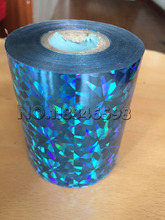 Papel de aluminio holográfico para estampación en caliente, 16cm x 120m/rollo de vidrio roto, oro, plata, rojo, azul, cuatro colores 2024 - compra barato
