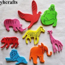 1bag/LOT.Hippo giraffe orangutan riger foam stickers Kindergarten toys Wall decoration Self learning Birthday gifts Favor OEM 2024 - buy cheap