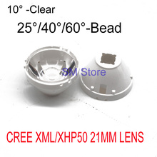 CREE XML LED XML2 XHP50, lente LED de 21mm, soporte blanco, 10/25/45/60 grados, Reflector colimador, 10 Uds. 2024 - compra barato