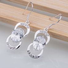 Brincos banhados a prata 925 joias para mulheres brincos de prata LQ-E266 olayiohw 2024 - compre barato