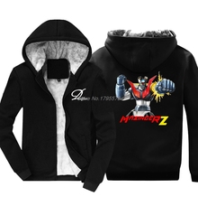 Толстовка Mazinger Z Мужская Утепленная, брендовая одежда в стиле поп Харадзюку, худи с 3d рисунком, крутая куртка, уличная одежда в стиле Харадзюку 2024 - купить недорого