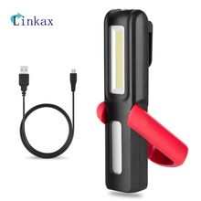 USB Rechargeable COB LED Flashlight Torch Stand Work Light COB Lanterna Magnetic Hanging Lamp For Outdoor Camping 2024 - buy cheap