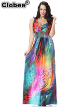 2019 Women Summer Boho Holiday Beach Dress Plus Size 7XL Printed Long Maxi Dress Elbise Robe ete Jurk Robe Longue chemise 2024 - buy cheap