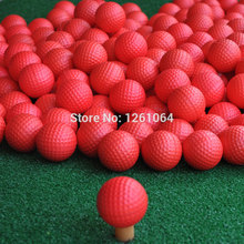 Unids/bolsa de entrenamiento interior y exterior, pelota de espuma PU elástica para practicar Golf y deportes, color rojo, nueva marca 2018, 100 2024 - compra barato