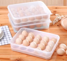 Organizador de plástico para ovos, caixa de armazenamento para ovos de cozinha, 20 grades, suporte empilhável para congelar, recipiente de armazenamento para ovos lf 059, 1 peça 2024 - compre barato