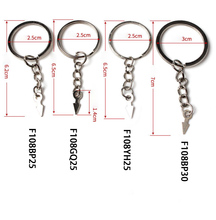 20pcs/lot Screw Threaded Arrowhead Pins Keychain Split Ring Key Chains Keyrings DIY Retro Fashion Keychains Accessories 2024 - buy cheap