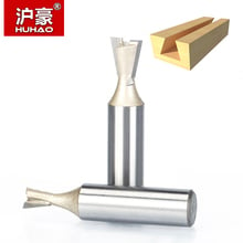 HUHAO 1pcs 1/2" 1/4" Shank Wood Cutter Dovetail Bits 2 flute Router Bits for wood Tungsten Carbide Engraving Tool Milling Cutter 2024 - buy cheap