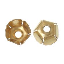 DoreenBeads Brass Beads Caps Flower Brass Tone (Fits 6.0mm Beads) 7.0mm( 2/8") x 7.0mm( 2/8"), 20 PCs Hot new 2024 - buy cheap