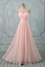 Free shipping Pastel colors Bridesmaid Dresses To Wedding Party Long A-Line Sweetheart Chiffon Formal Dress Vestidos 2024 - buy cheap