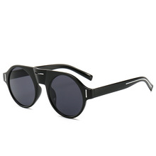 Novo grande redondo óculos de sol marca feminina designer moda retro retro óculos de sol das senhoras dos homens verão uv400 2024 - compre barato