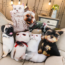 New Cute Simulation Plush Cat&Dog Pillows Soft Stuffed Animal Cushion Sofa Decor Cartoon Plush Toys for Children Kids Girls Gift 2024 - buy cheap