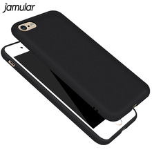 JAMULAR Black Matte Rubber Phone Case for iPhone X XS MAX XR 5s SE Shockproof Silicone Cover for iPhone 7 8 Plus 6 6s Cases 2024 - buy cheap