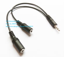 Mini tomada de fone de ouvido, de alta qualidade, 1/8 ", 3.5mm, divisor y, adaptador, cabo de conector/frete grátis/10 peças 2024 - compre barato