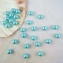 Wholesale 6mm 8mm 10mm 12mm Sky Blue Acrylic Faux Pearl Round Beads Imitation Pearls PB-09 2024 - buy cheap