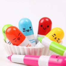 6 PCS/lot Lovely Kawaii Pill Ballpoint Pen Cute Telescopic Vitamin Pill Novelty Ballpen Learning Supplies 2024 - buy cheap