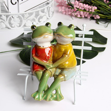 Drop shipping ceramic frog ornaments model home decoration table decoration accessories gift 2024 - buy cheap