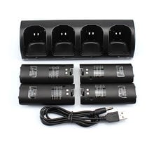 Batería recargable para mando a distancia Wii, cargador negro de 2800mAh + Quad 4, Kit de estación de carga para mando a distancia 2024 - compra barato