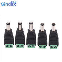 Sindax cctv vídeo power balun 5.5x2.1mm dc ficha de alimentação dc terminais adaptador conector de alimentação 10pcs 2024 - compre barato