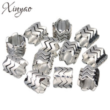 XINYAO 20pcs/lot Antique Silver Color Big Hole Spacer Beads Alloy Metal Tube Charms Beads For Jewelry Making DIY Findings F1932 2024 - buy cheap