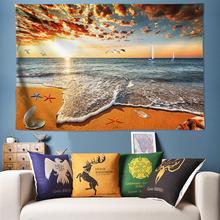 Tapiz de pared grande 3D para decoración del hogar, tapiz psicodélico con diseño de paisaje de mar y Playa Dorada, de 78x118 pulgadas 2024 - compra barato