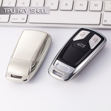 Silver Soft Protective key Case Shell Cover for AUDI A5 A7 S6 Q5 A4L A6L A8L 2024 - buy cheap